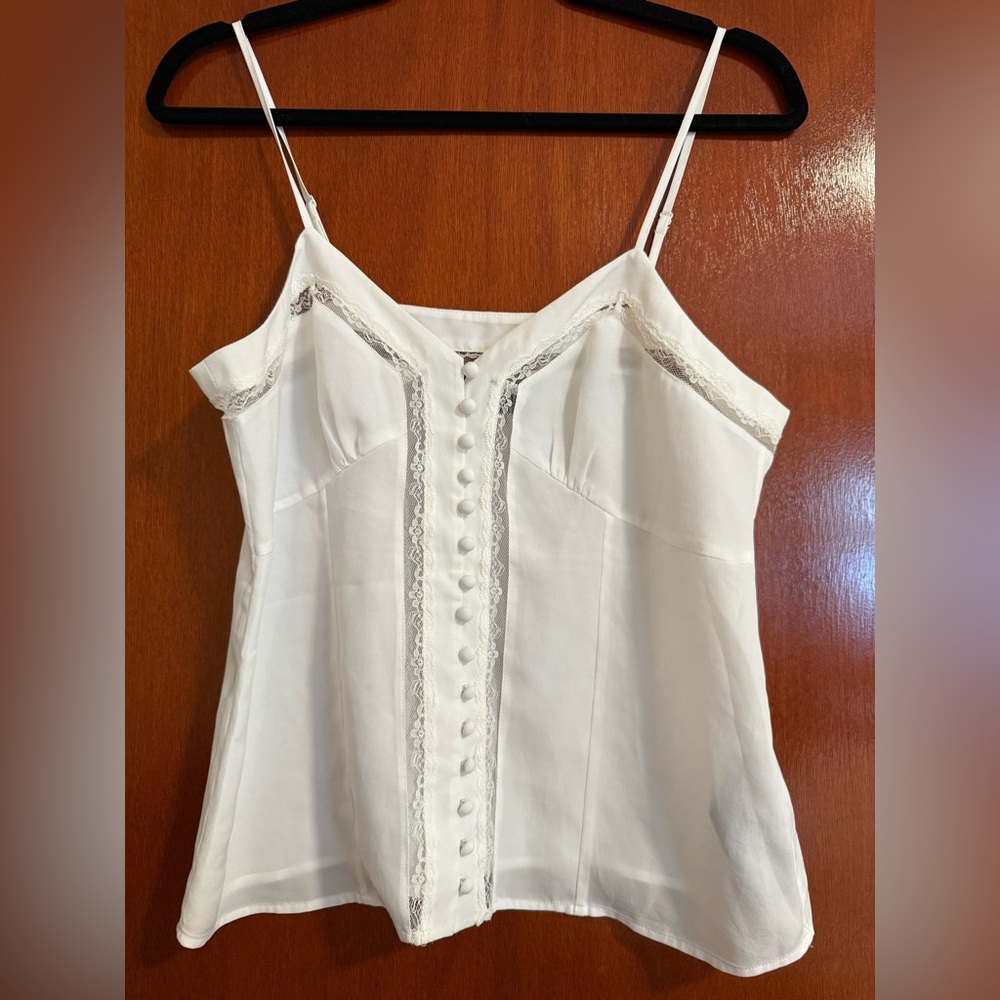 The Kooples Cream Lace Detail Top